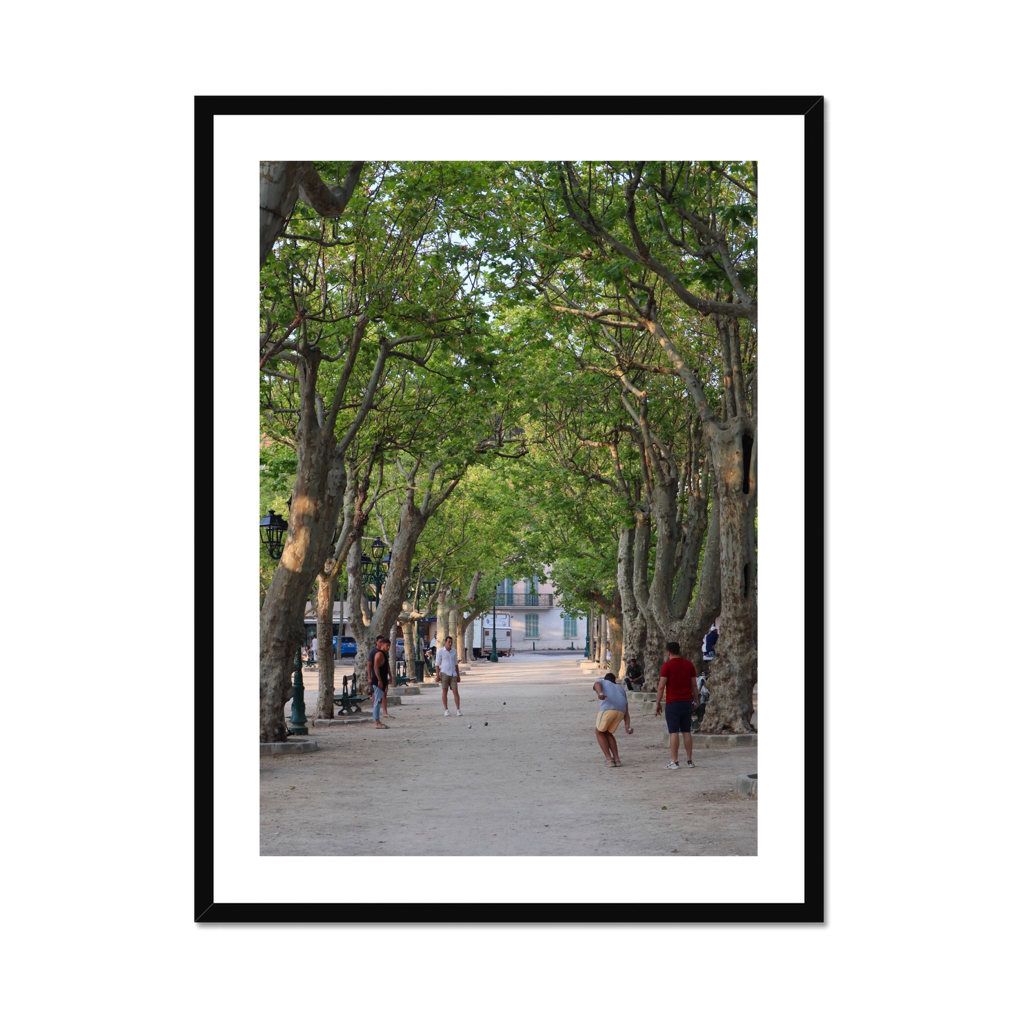 South of France Photos framed print - Playing boules in Saint Tropez square